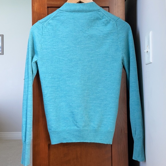 JCrew Aqua Merino Wool Cardigan - Picture 3 of 4